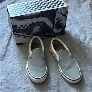 Vans Light Gray suede Slip-On Shoes